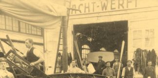 Faul Yachtwerft im Jahre 1912 in Wollishofen (CH)