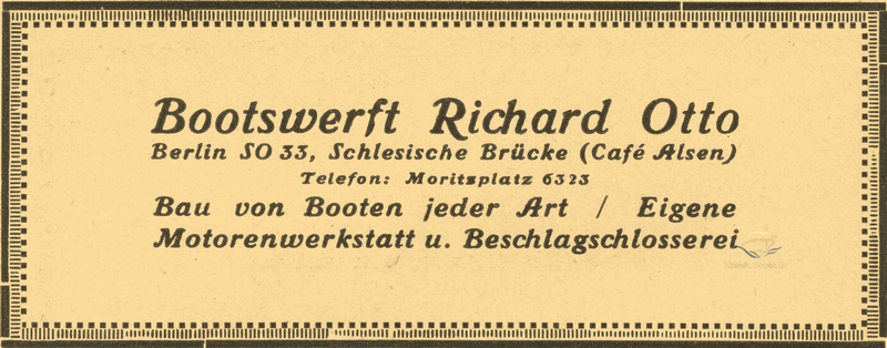 Richard Otto - Bootswerft -
