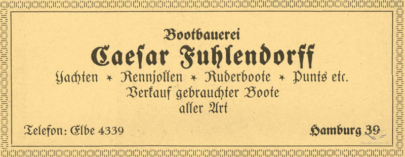 Caesar Fuhlendorff - Bootsbauerei -