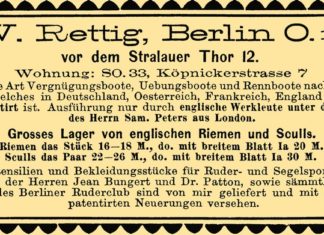 Werbung von Wilhelm Rettig kurz bevor Jacob Pfahler die Werft übernommen hat