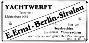 Werbung von E. Ernst