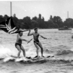 Günter Maier und Ralf Hellwig bei einer Wasserski-Veranstaltung