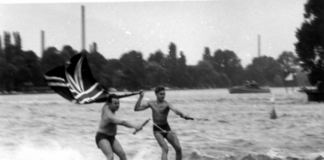 Günter Maier und Ralf Hellwig bei einer Wasserski-Veranstaltung