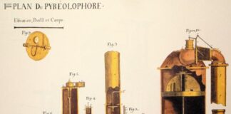 Claude Niépce and Nicéphore Niépce. First Plan of the Pyréolophore, 1806.