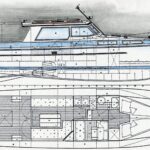 „Senzig-Sedan " geschlossenes Mittelkajütboot mit achterem freien Cockpit separate Vorderkajüte mit Schrank und Schlafkojen (Stehhöhe); WC-Raum ; Schlupfkojen für zwei Personen unter dem Steuerstand; großer Decksalon mit durchlaufender Fußbodenebene bis zum Spiegelheck; im Decksalon vorn: steuerbord Steuermannsbank mit Ruderpult, backbord Pantry, anschließend L-Sofa und Liegesofa mit Tisch; der Innenraum wird nach achtern mit Glastüren verschlossen; große zu öffnende Luke im Dach