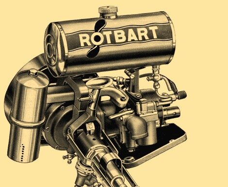 Rotbart Seitenbordmotor 106 ccm mit umkehrbarer Schraube