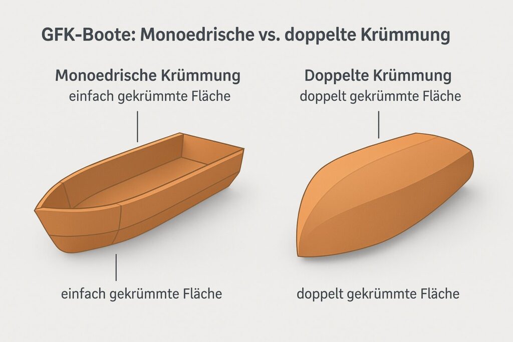 monoedrische vs. doppelte Krümmung