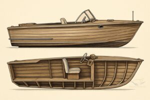 Beispiel eines Knickspant-Boot typischerweise in den 1960-ziger - www.klassik-boote.de