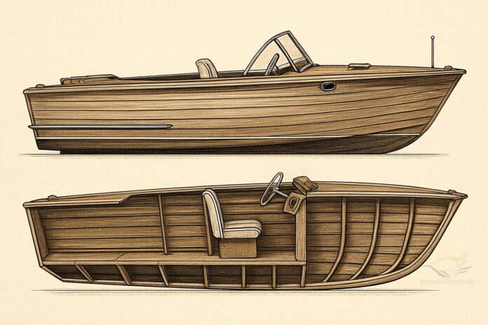 Beispiel eines Knickspant-Boot typischerweise in den 1960-ziger - www.klassik-boote.de