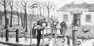 Der Eiertribut an der Oberspree- Die Gartenlaube - Heft 18 S. 301-307 - 1895 - Nach einer Originalzeichnung von Carl Hermann Küchler