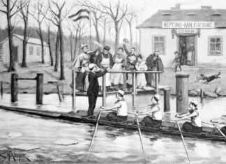 Der Eiertribut an der Oberspree- Die Gartenlaube - Heft 18 S. 301-307 - 1895 - Nach einer Originalzeichnung von Carl Hermann Küchler