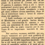 Wiedergabe eines Artikels, der am 31. Januar 1907 im L'Osservatore Triestino veröffentlicht wurde und in dem die Gründung einer Baustelle in Monfalcone durch die Brüder Cosulich – © Biblioteca Civica Attilio Hortis, Triest – angekündigt wird