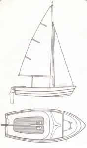Kombi-Boot Rügen - Riss Manfred Ernst - Werft VEB Bootswerft Rügen - Bauplan