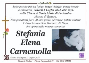 Todesanzeige von Stefania Elena Carnemolla - gestorben am 24. Mai 2022 - Foto von funer24.com