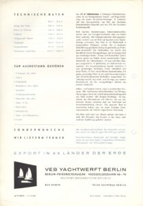 15 m2 Jollenkreuzer - nach zwei Rissen gebaut - VEB Yachtwerft Berlin - 1960_Seite_002