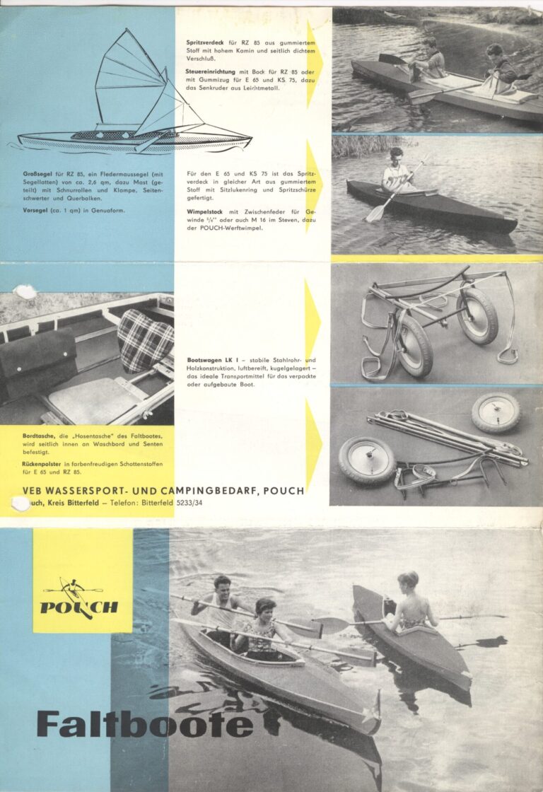 Faltboote Pouch – VEB Wassersport und Campingbedarf Pouch 1961