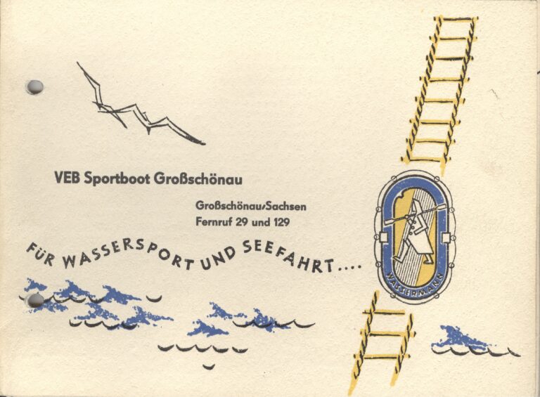 Wassermann Bade und Schlauchboot Erzeugnisse – VEB Sportboot Gro sch nau 1961